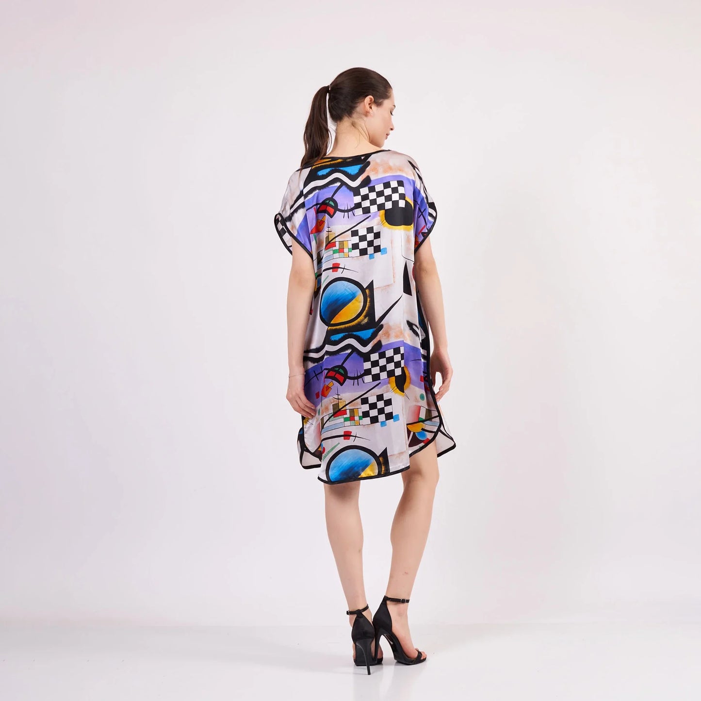 Saf İpek Kısa Elbise | Kandinsky Collective | Nomads Felt