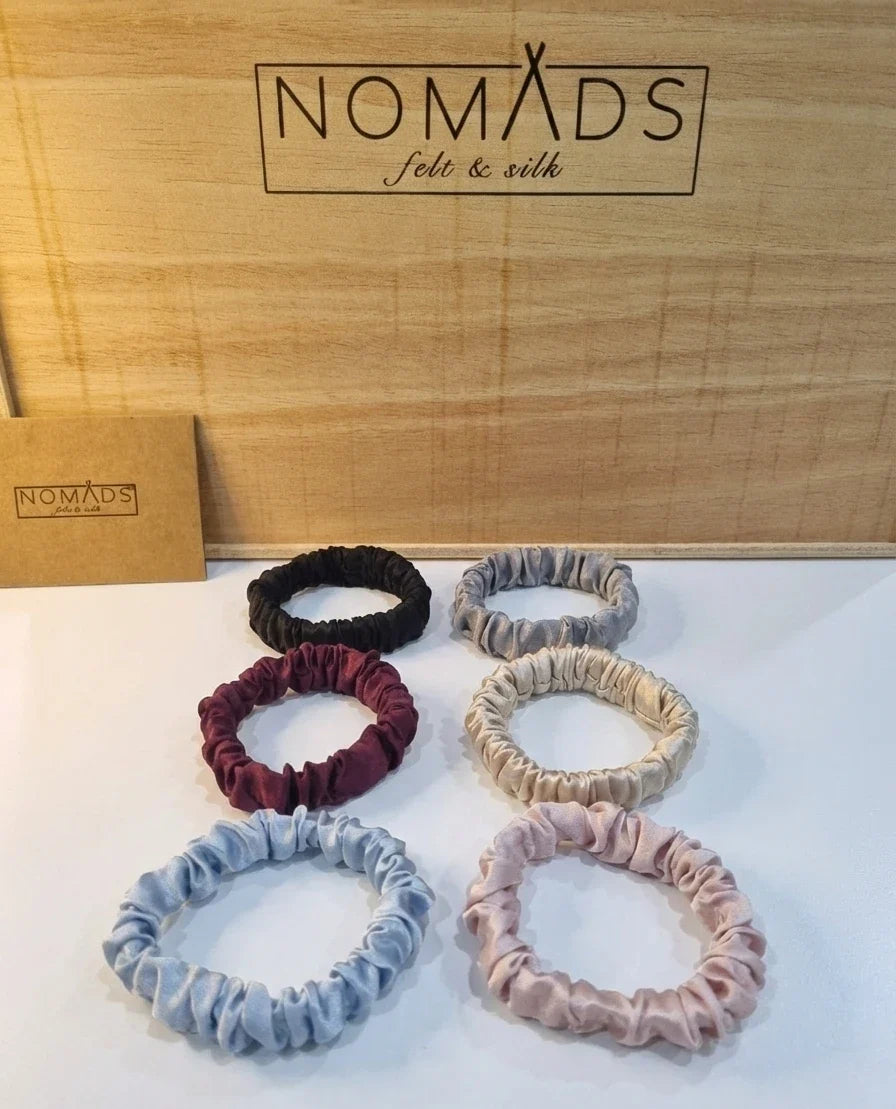 6'lı Avantaj Paketi %100 İpek Dokulu Saten Scrunchie Toka Seti - Karma Renkler