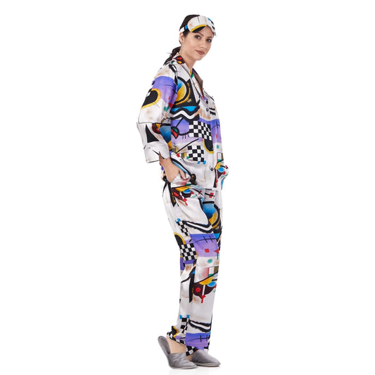 İpek Gömlek Pantolon-Pijama Takımı | Kandinsky Collective | Nomads Felt