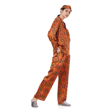 İpek Gömlek Pantolon-Pijama Takımı | Elhamra 14 | Nomads Felt