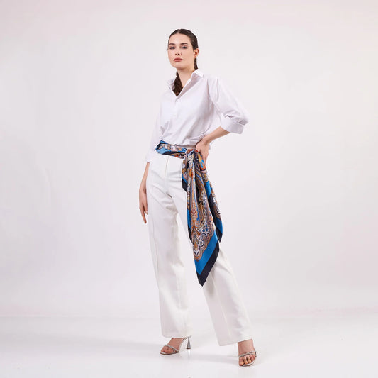 100% İpek Şal Fular | 140 cm | Etro Desen 1 | Nomads Felt