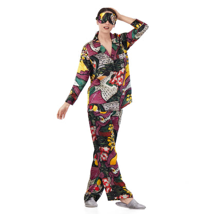 İpek Gömlek Pantolon-Pijama Takımı | Henri Matisse Purple and Dress | Nomads Felt