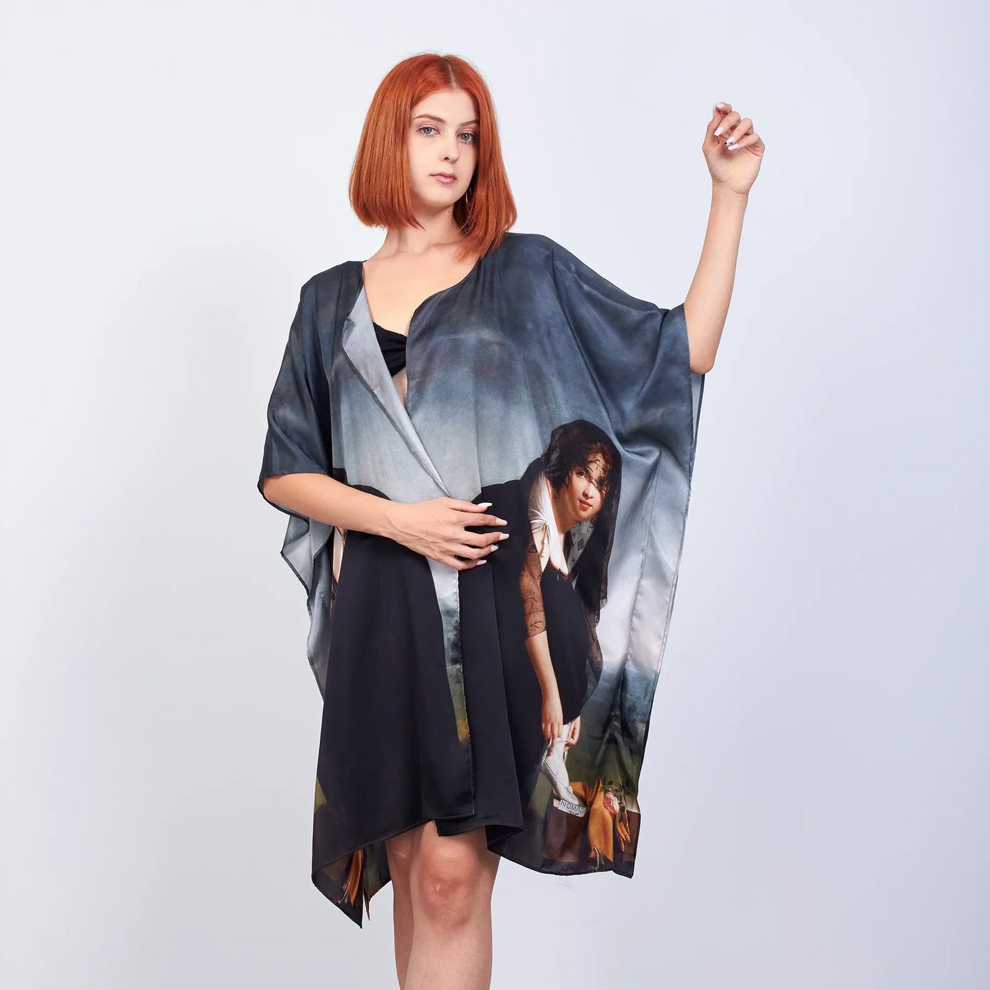 %100 İpek Kısa Kimono Pareo | Boldini Deneme | Nomads Felt