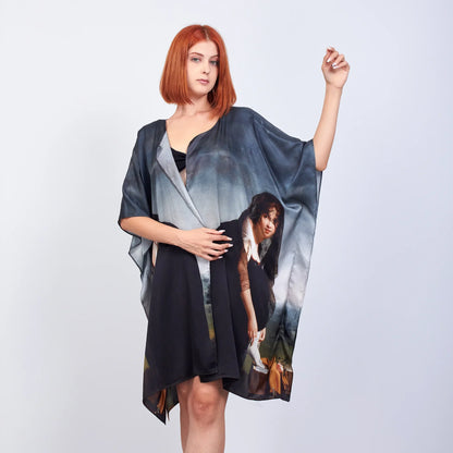 %100 İpek Kısa Kimono Pareo | Boldini Deneme | Nomads Felt