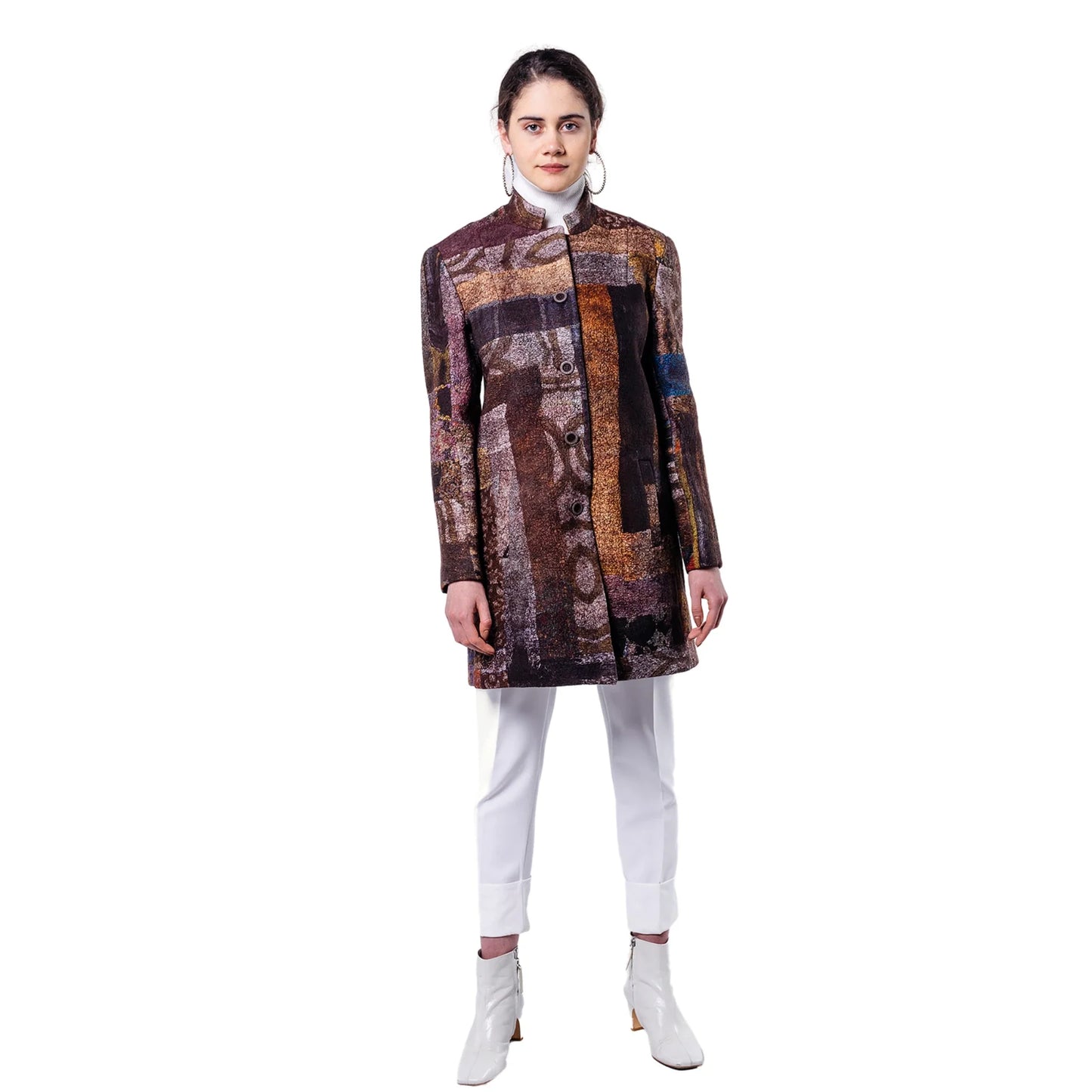 Kadın Patchwork Kaban | Andante | Nomads Felt