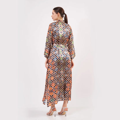 %100 İpek Uzun Kimono Kaftan | Elhamra 15 | Nomads Felt