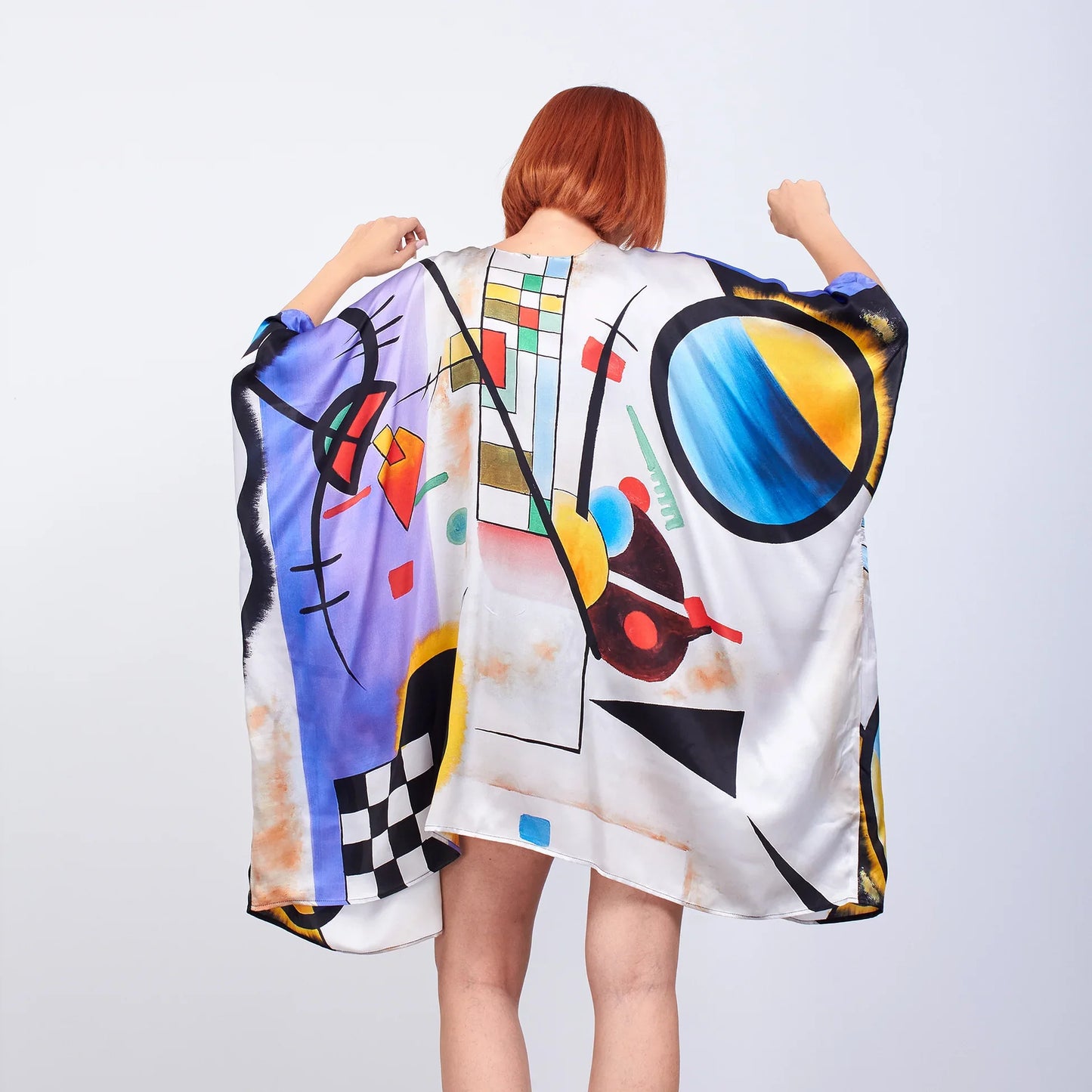 %100 İpek Kısa Kimono Pareo | Kandinsky Collective | Nomads Felt