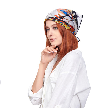 %100 İpek Bandana Fular | Kandinsky The Bird | Nomads Felt