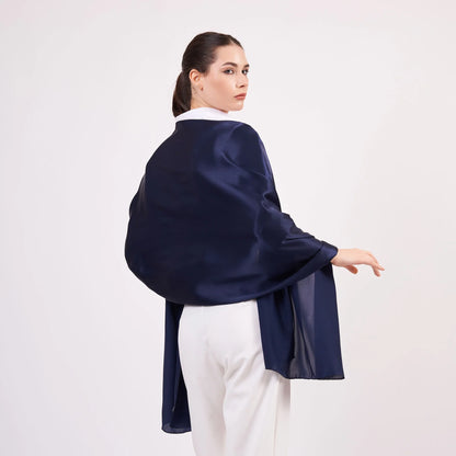 Saf İpek Fular | 70x200 cm | Lacivert | Nomads Felt