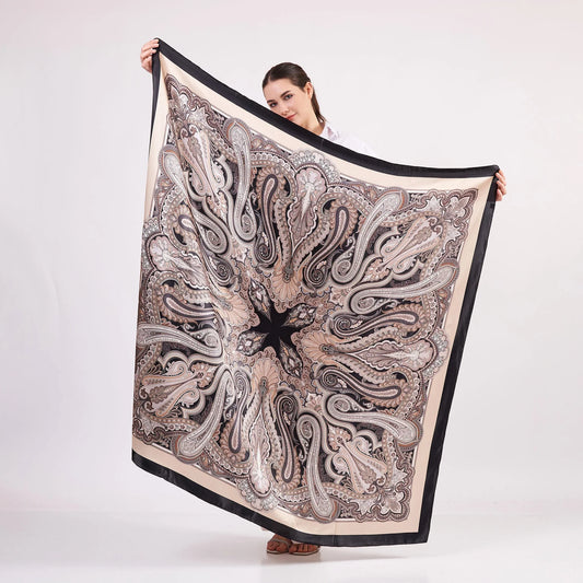 Saf İpek Şal | 140 cm | Etro Desen 5 | Nomads Felt