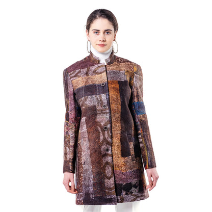 Kadın Patchwork Kaban | Andante | Nomads Felt