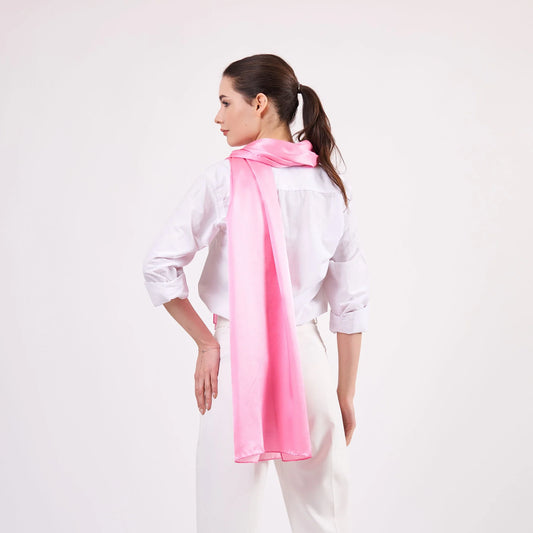 Saf İpek Fular | 70x200 cm | Pembe | Nomads Felt