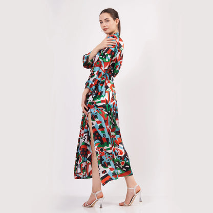 %100 İpek Uzun Kimono | Nomads Art Koleksiyonu 2 | Nomads Felt