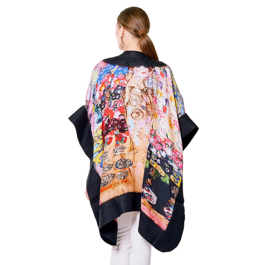 İpek Keçe Panço |  Siyah Gustav Klimt Maria Munk | Nomads Felt