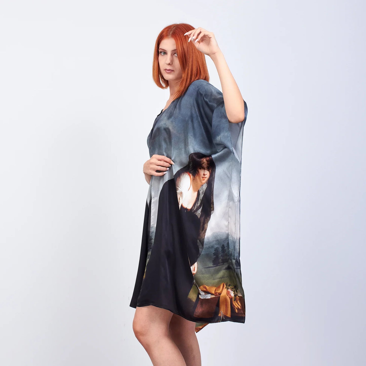 %100 İpek Kısa Kimono Pareo | Boldini Deneme | Nomads Felt