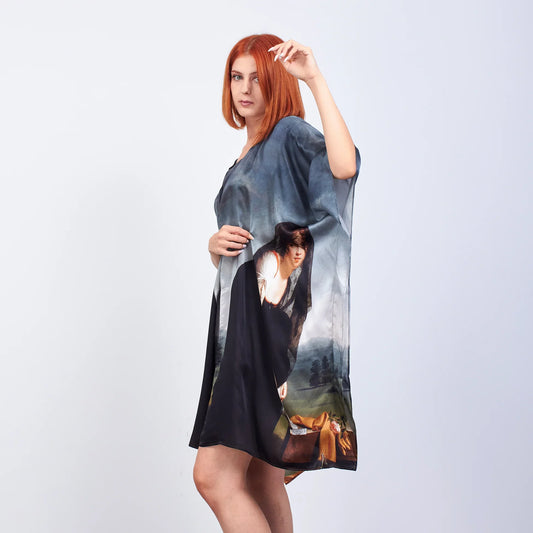 %100 İpek Kısa Kimono Pareo | Boldini Deneme | Nomads Felt