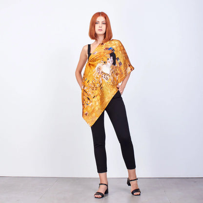 %100 İpek Fular | 55x180 cm | Gustav Klimt Adele Bloch | Nomads Felt