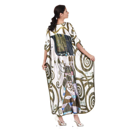 Gustav Klimt Expectation İpek Elbise