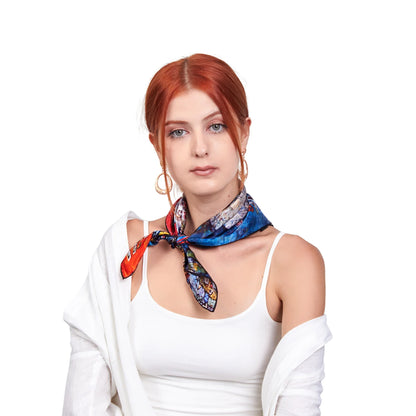 %100 İpek Bandana Fular | Gustav Klimt Barones Elisabeth | Nomads Felt