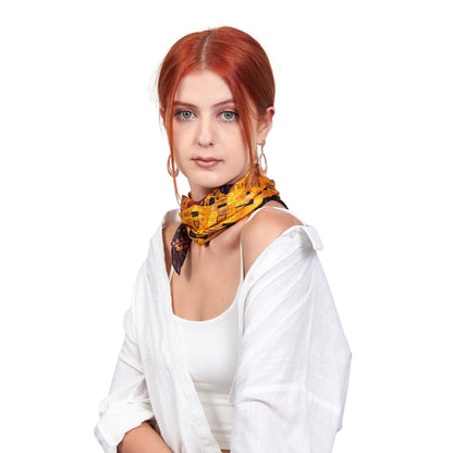 %100 İpek Bandana | Gustav Klimt The Kiss | Nomads Felt