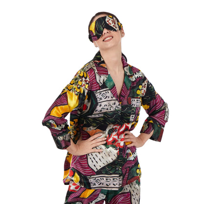İpek Gömlek Pantolon-Pijama Takımı | Henri Matisse Purple and Dress | Nomads Felt