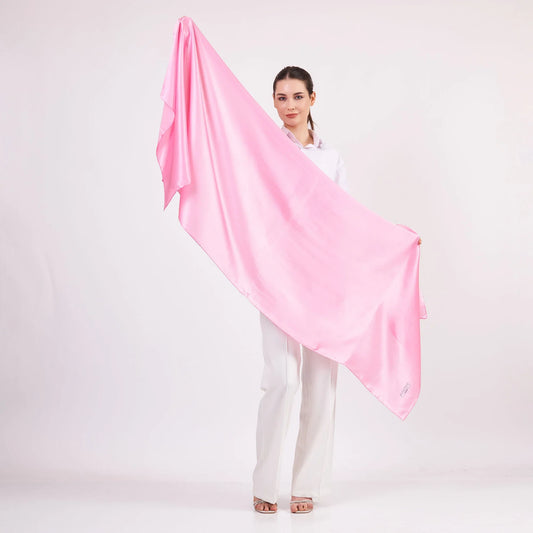 Saf İpek Fular | 70x200 cm | Pembe | Nomads Felt