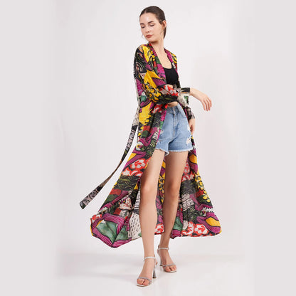 %100 İpek Kimono Kaftan | Henri Matisse Purple and Dress | Nomads Felt
