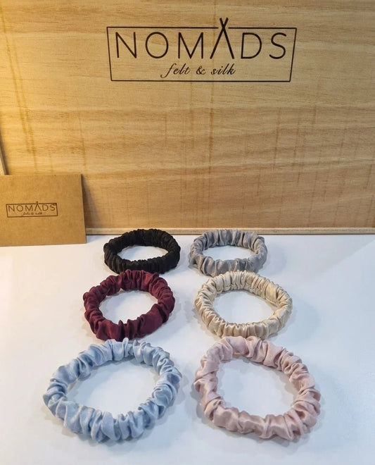 6'lı Avantaj Paketi %100 İpek Dokulu Saten Scrunchie Toka Seti - Karma Renkler