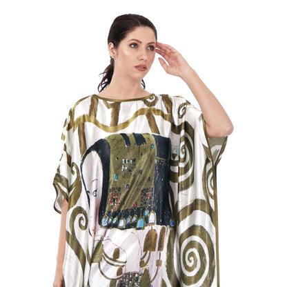 Gustav Klimt Expectation İpek Elbise